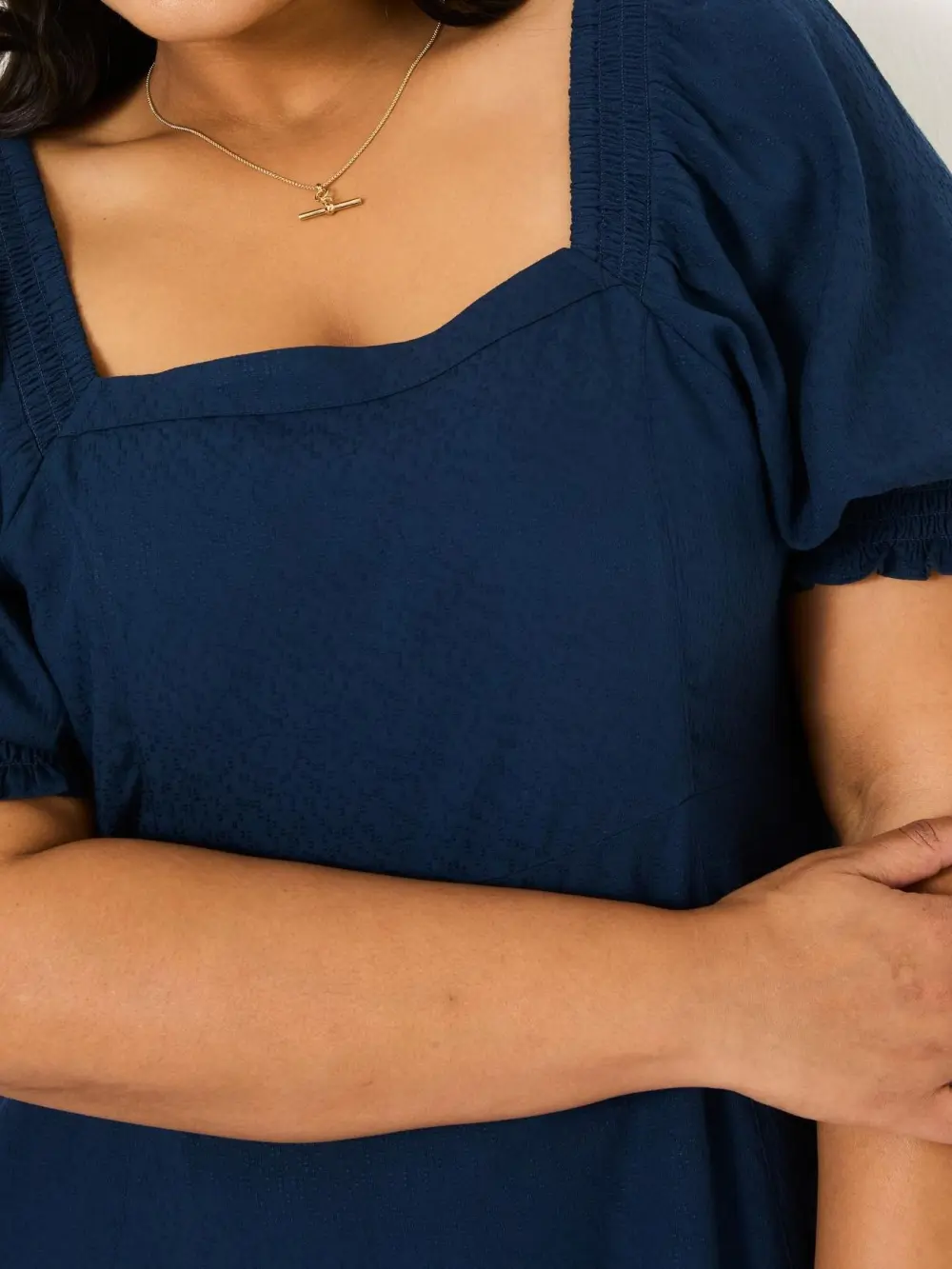 Indigo Blue Bloom Midi Dress