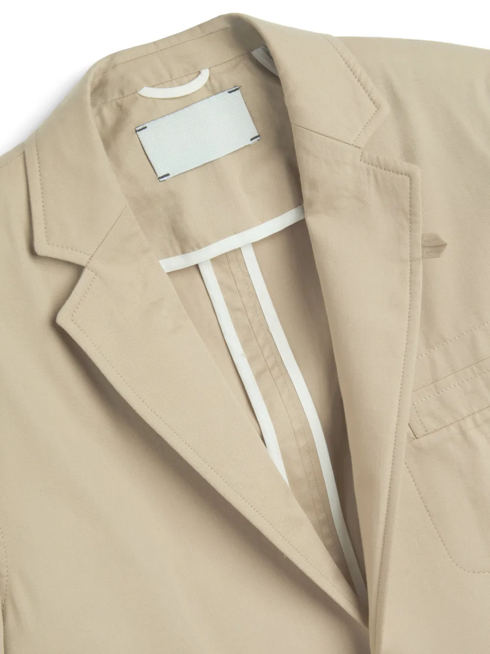Beige Casual Style Lapel Linen Blazer