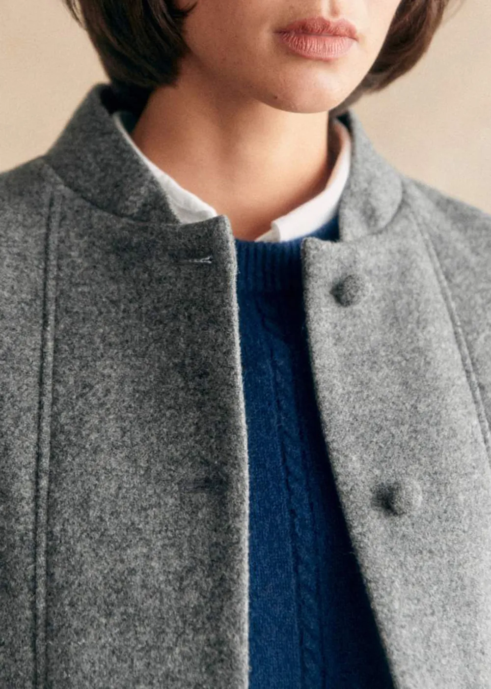 Solid Color Long Sleeve Bomber Jacket