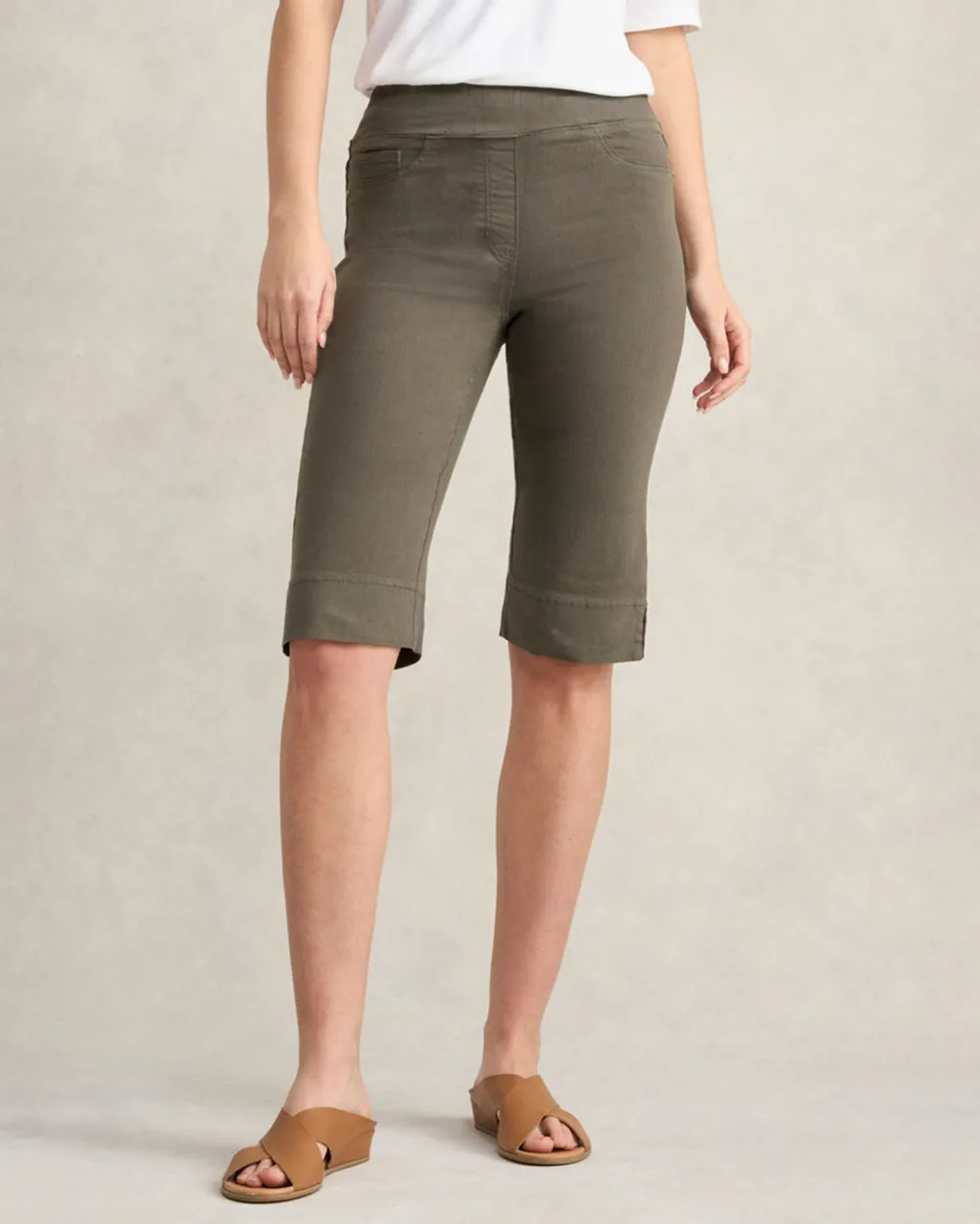 Twill Knee Length Shorts