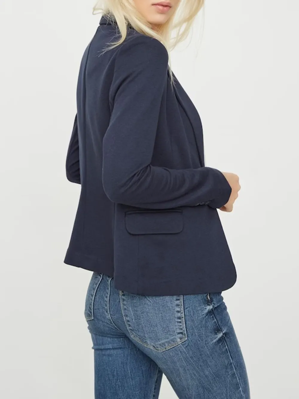 Plain Colored Casual Style Blazer