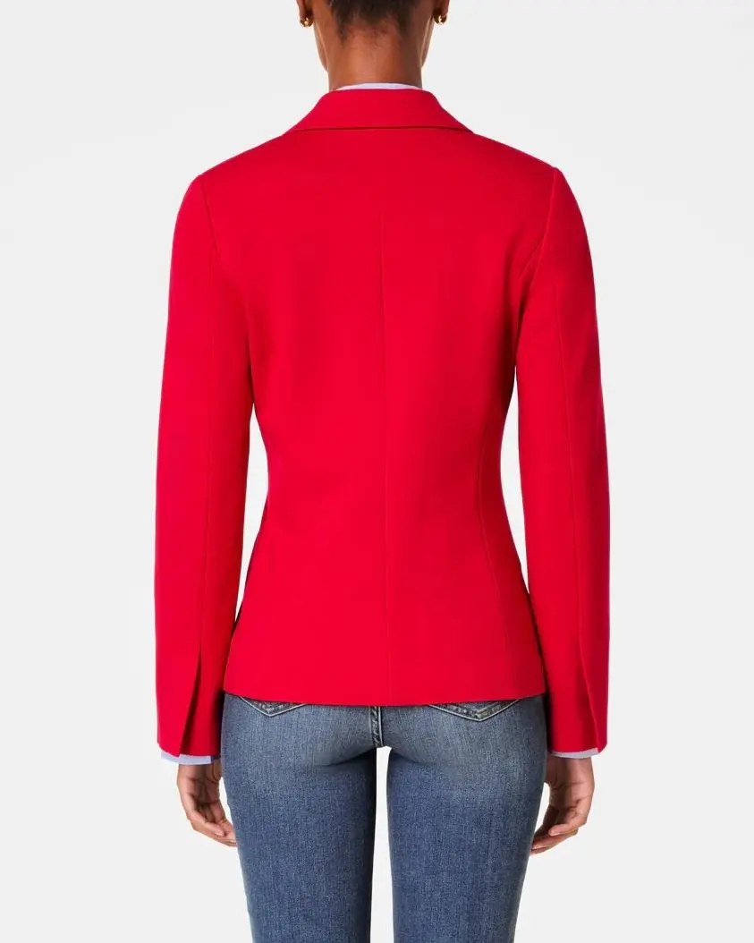 Solid Color Long Sleeve Blazer