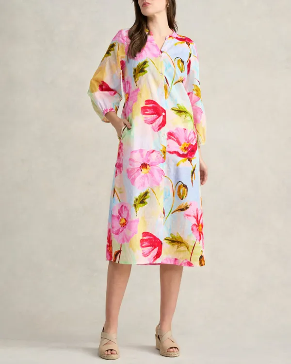Printed Cotton Shirt Dress