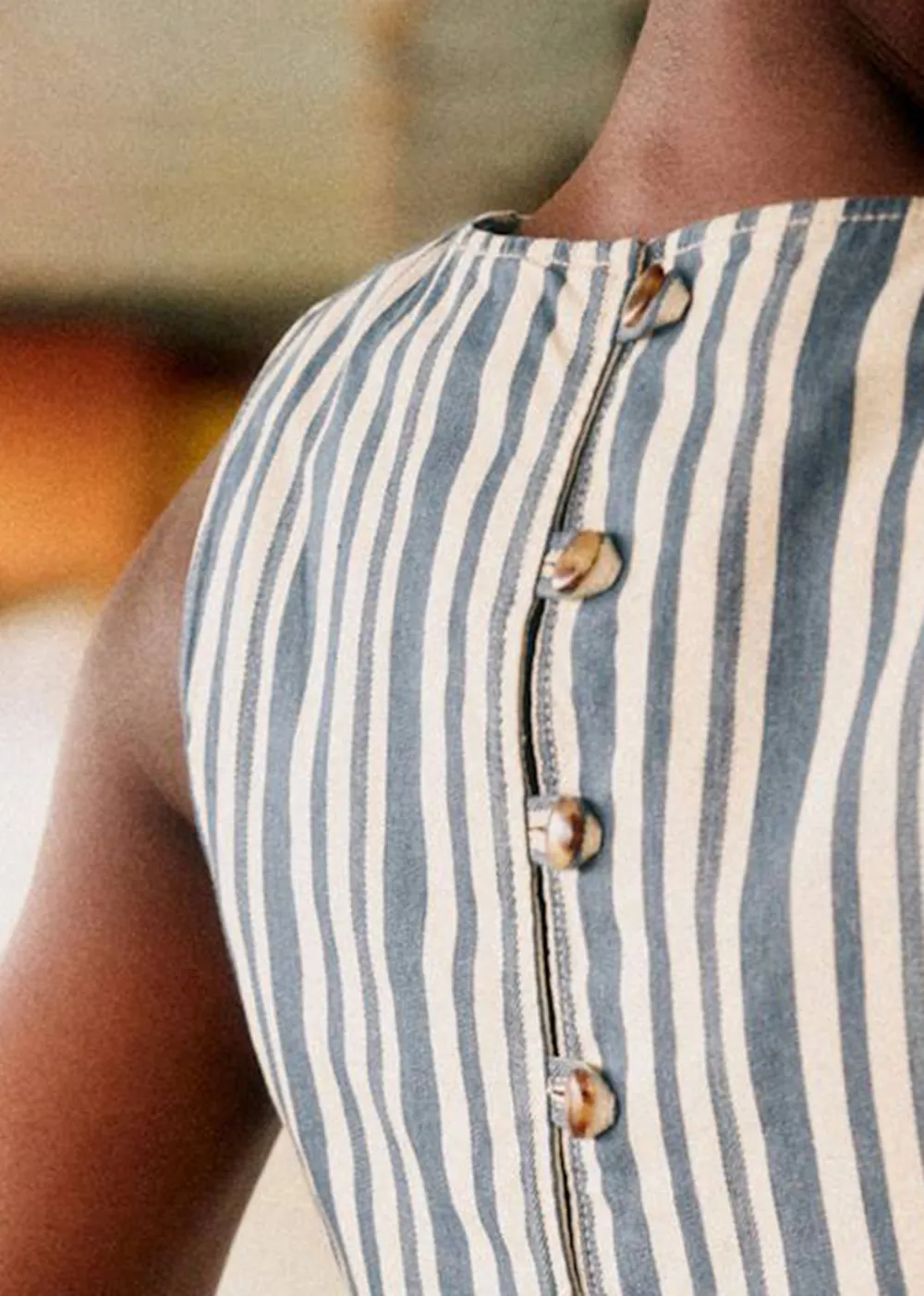 Sleeveless Striped Tops