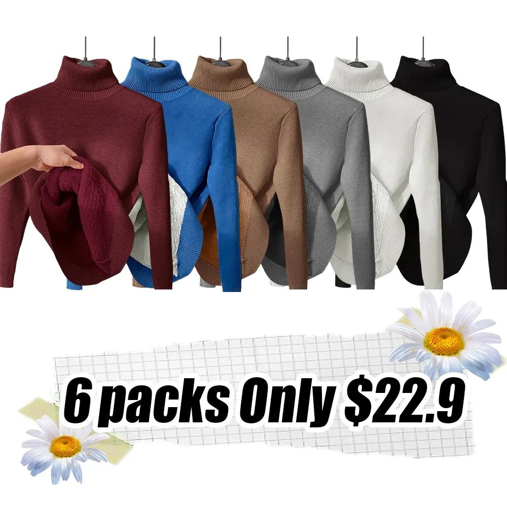 ⏰ Last Chance! 12-Pack Fleece Turtlenecks