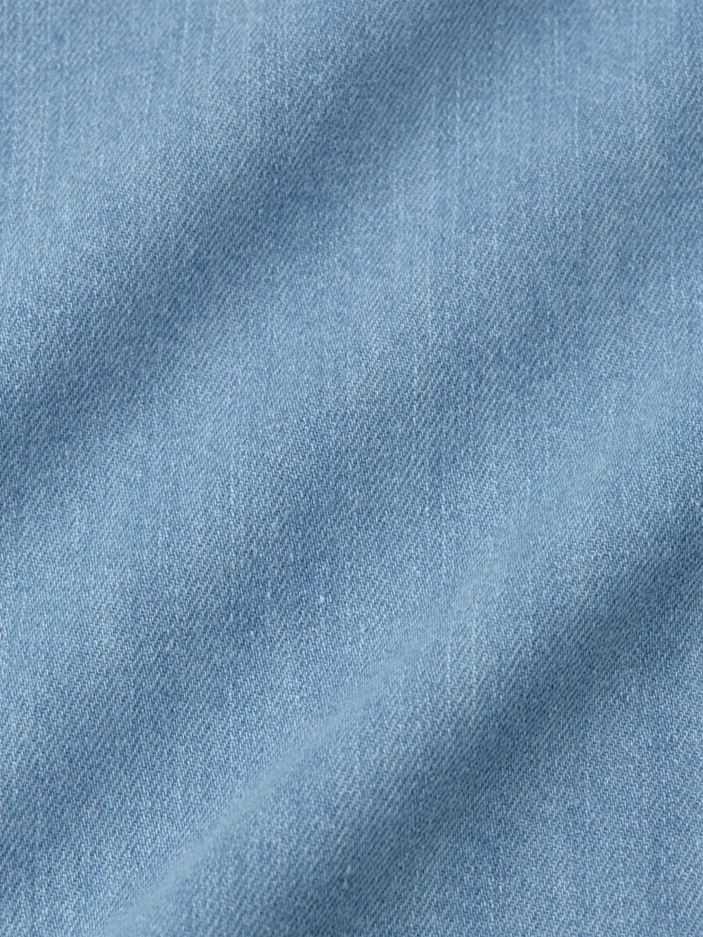 Denim Indigo Light Cotton Blend Overshirt