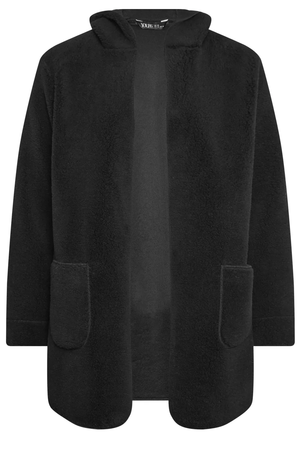 YOURS Curve Brown Teddy Hooded Jacket