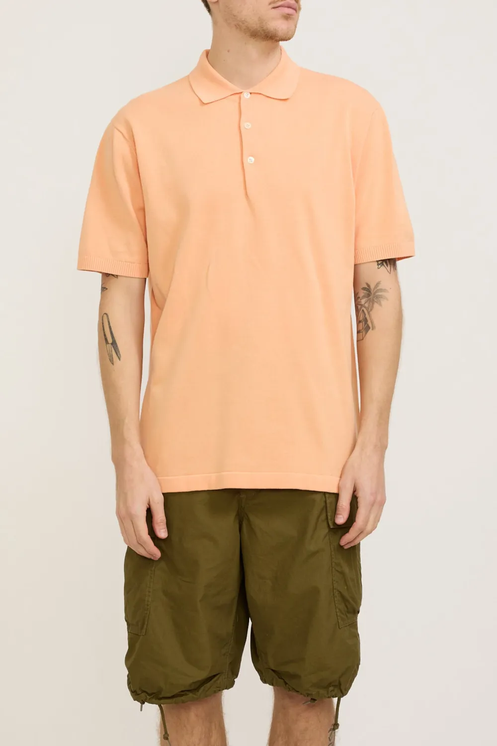Knit Polo Orange