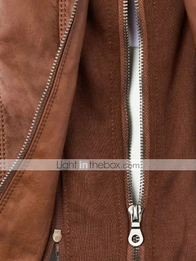 Women's Faux Leather Fall Hoodie Moto Biker Hoodie Jacket Windproof Warm Pocket Sports Solid Color Maillard Outerwear Long Sleeve Winter Fall Black Camel Red Street Casual Daily  M L XL