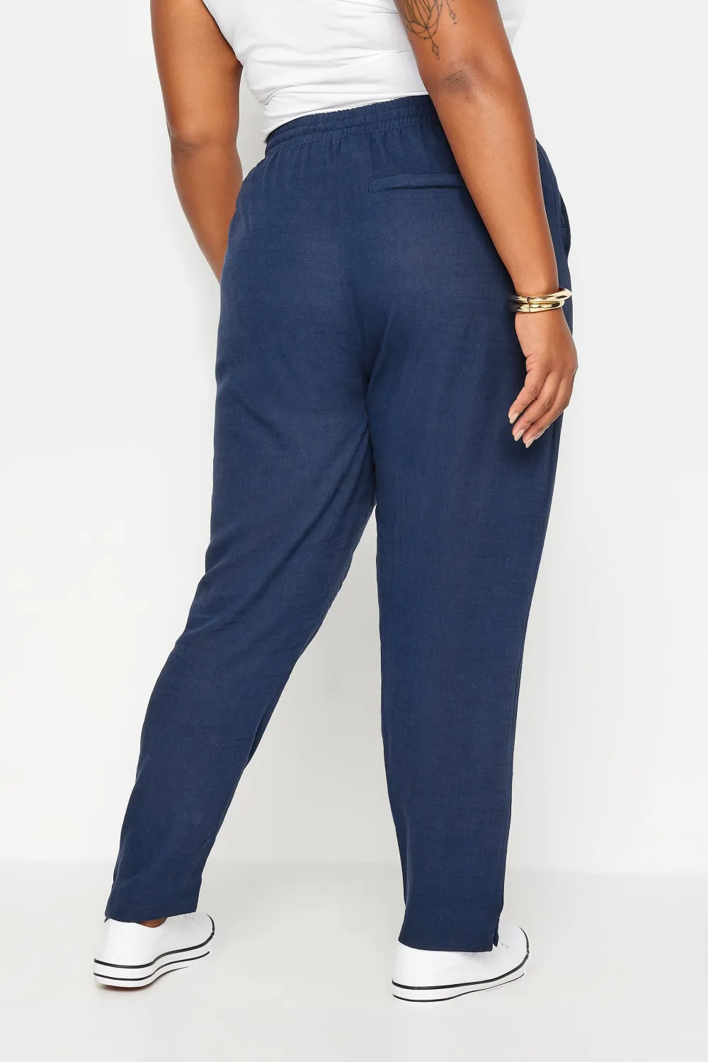 YOURS Curve Black Linen Joggers