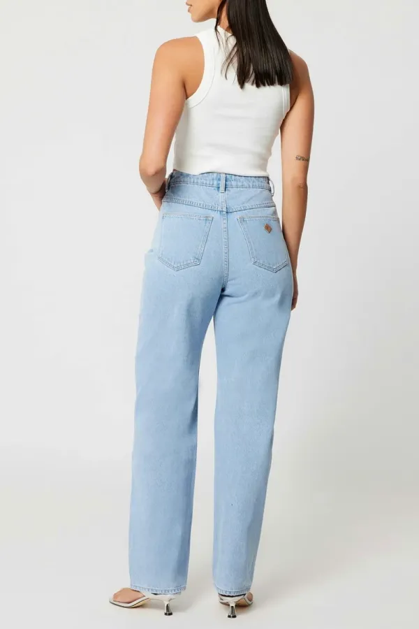 Wide Leg Light Blue High Rise Jean