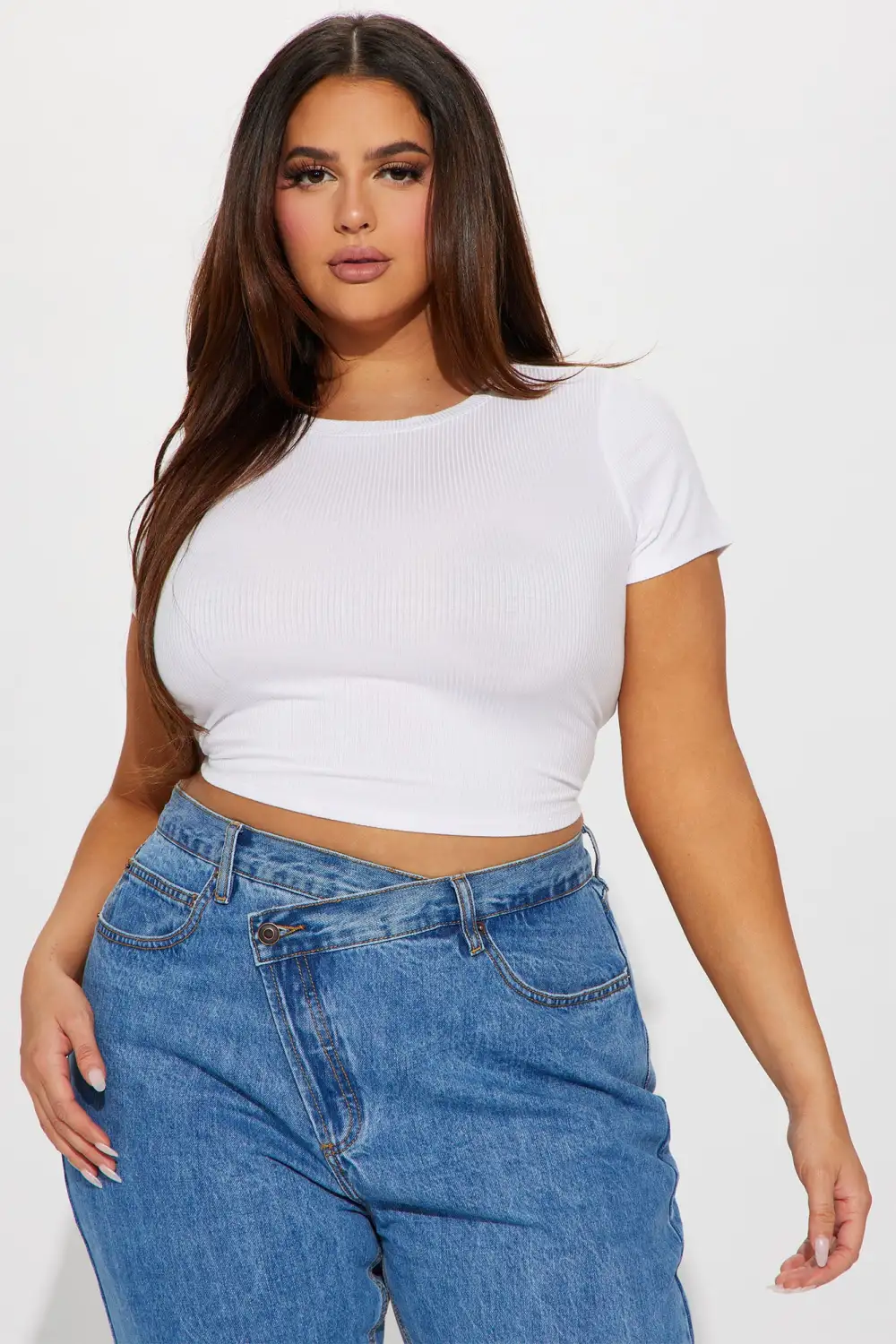 Serai Crew Neck Top - White