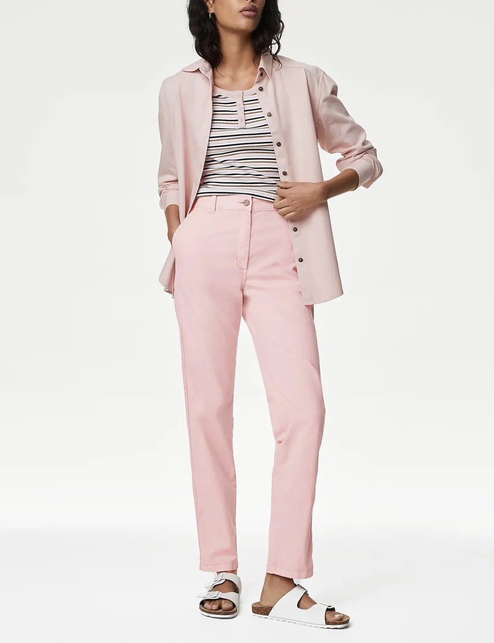 Cotton Rich Tea Dyed Slim Fit Chinos Grey