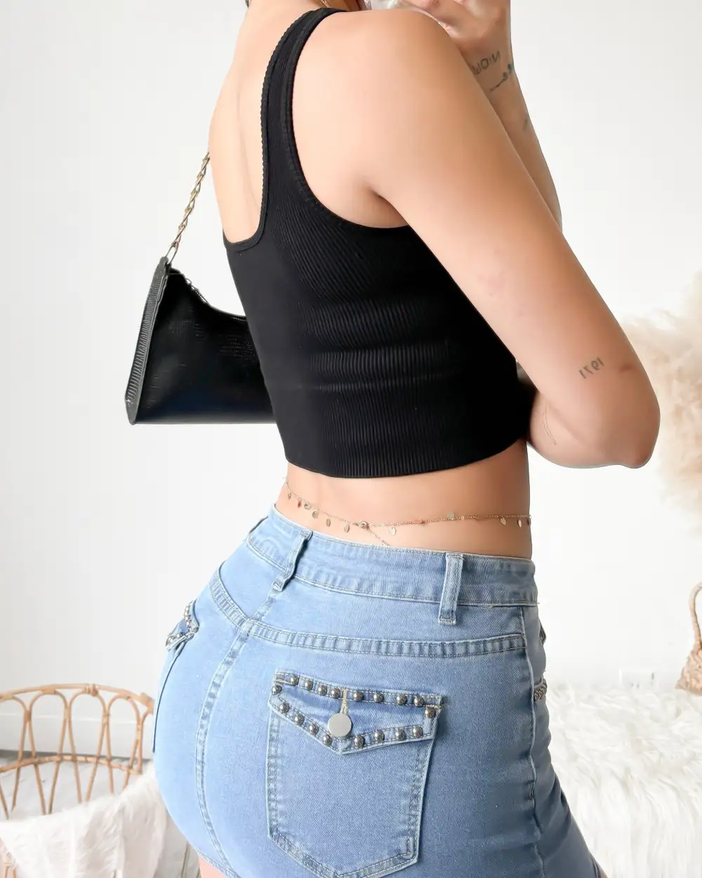 HARPER RIBBED TANK TOP (WHITE)