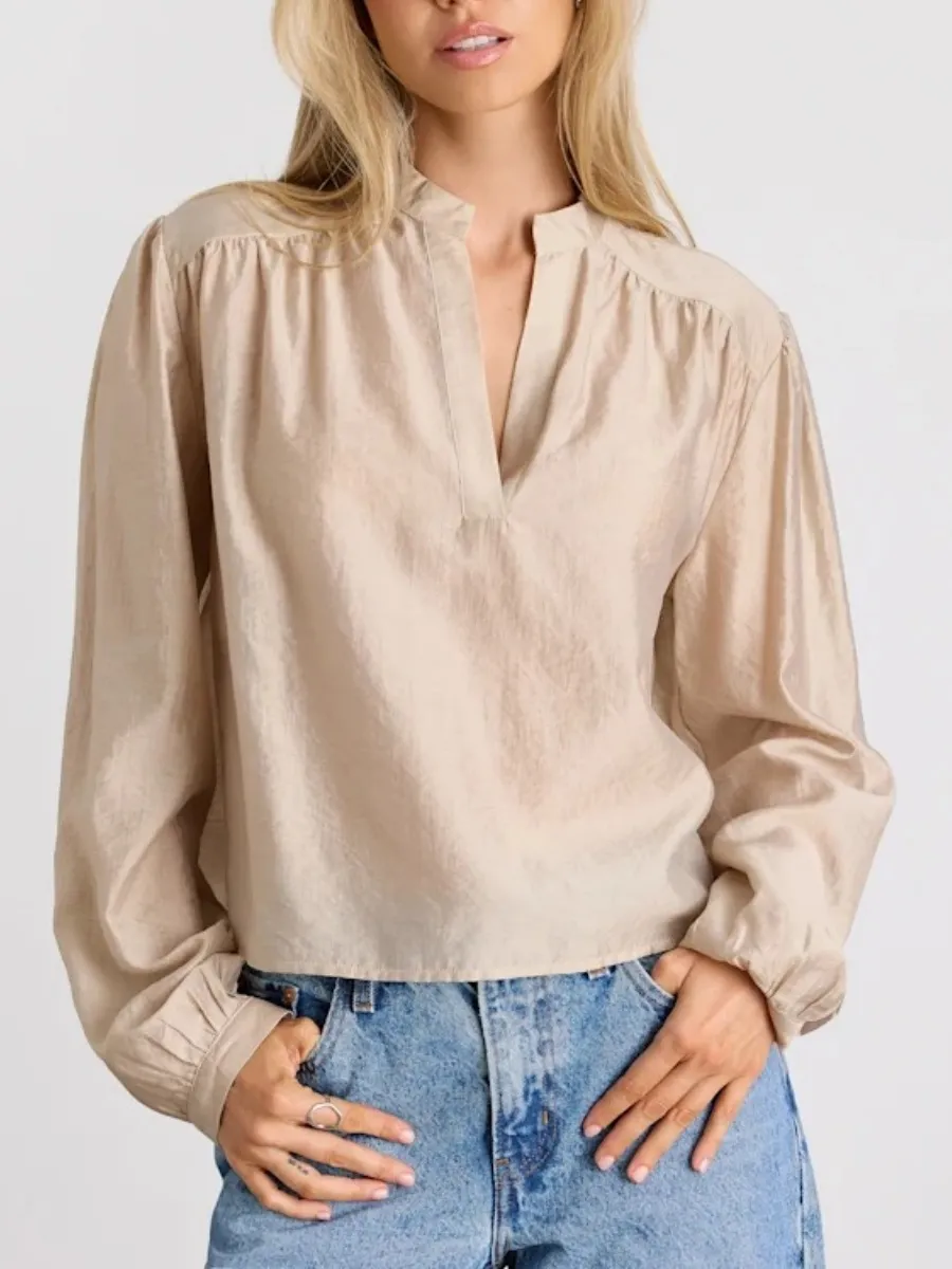 Casual Puff Sleeve Blouse
