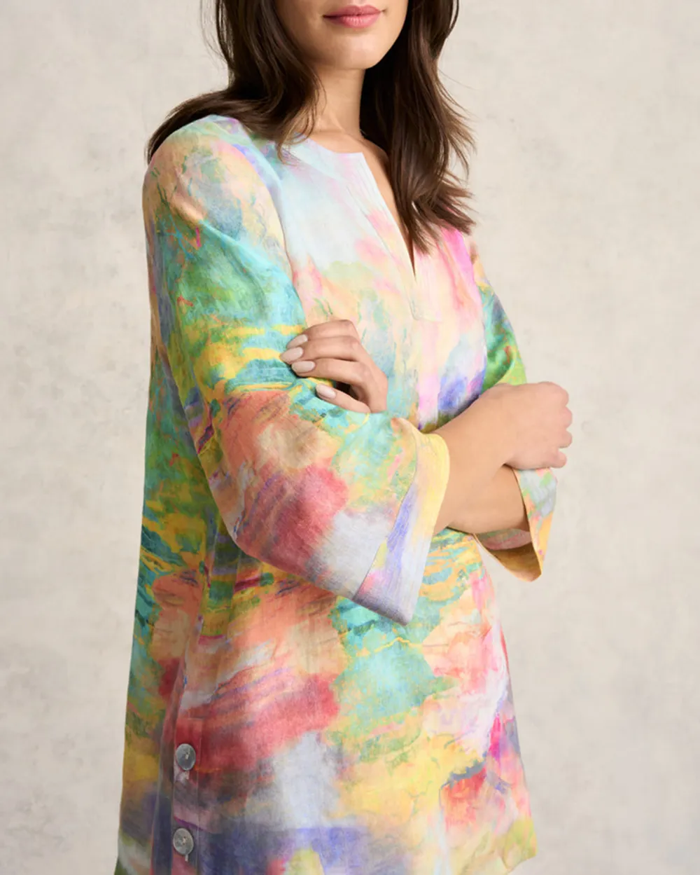 Printed Linen Tunic