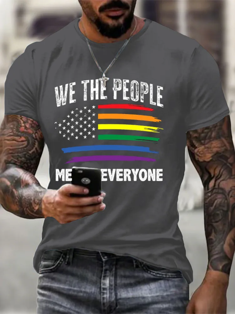 We The People Means Everyone USA LGBT Equality T Shirt