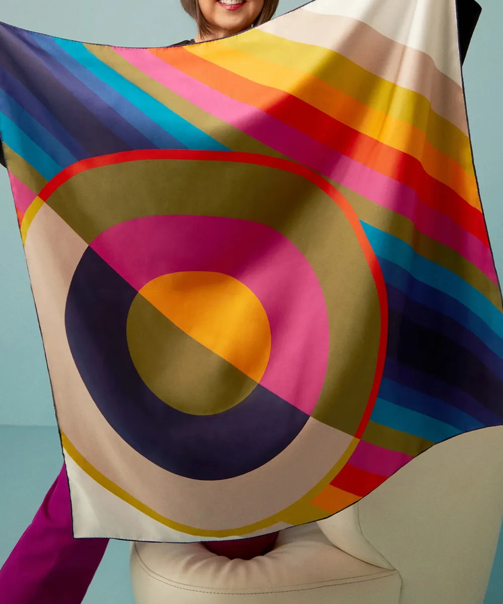 Multicolor  Art Graphic Square Scarf