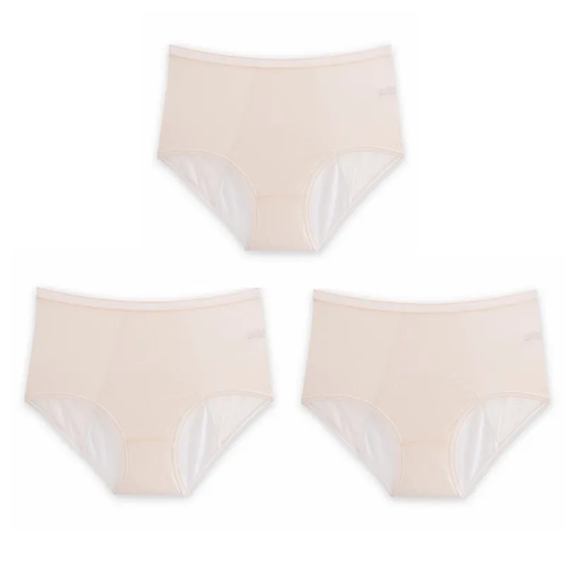 High Waist Leak Proof Ice Silk Panties Plus Size L-6XL