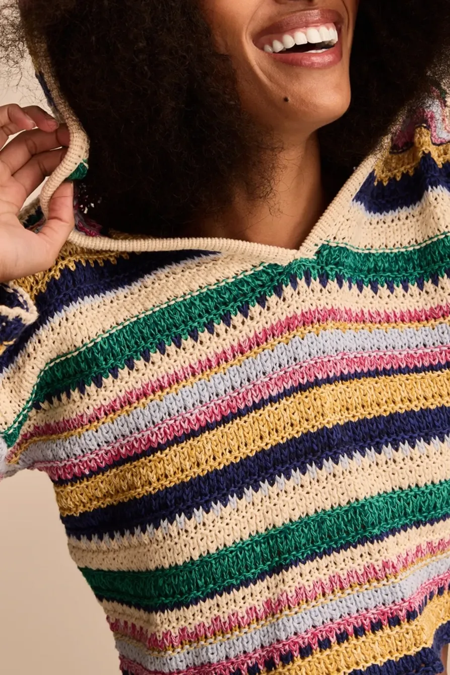 Multi Com Bocrochet Baja Hoodie