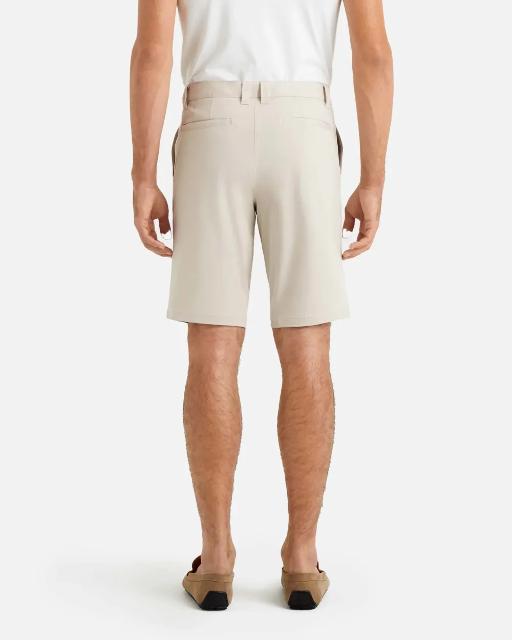Earth Brown Elastic - Waist Men's Shorts