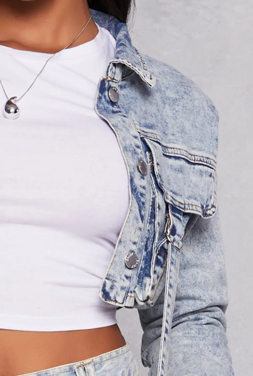Shirt Collar Denim Short Jacket