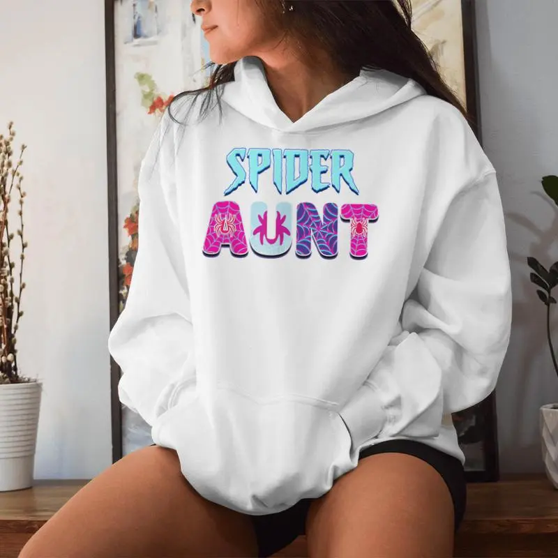 Spider Groovy Aunt Matching Family Party Women Hoodie