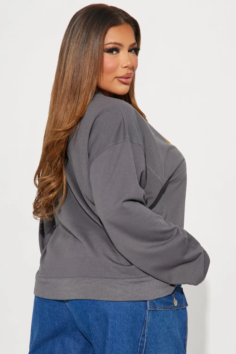 Winnie The Pooh Crew Neck Sweatshirt - Charcoal