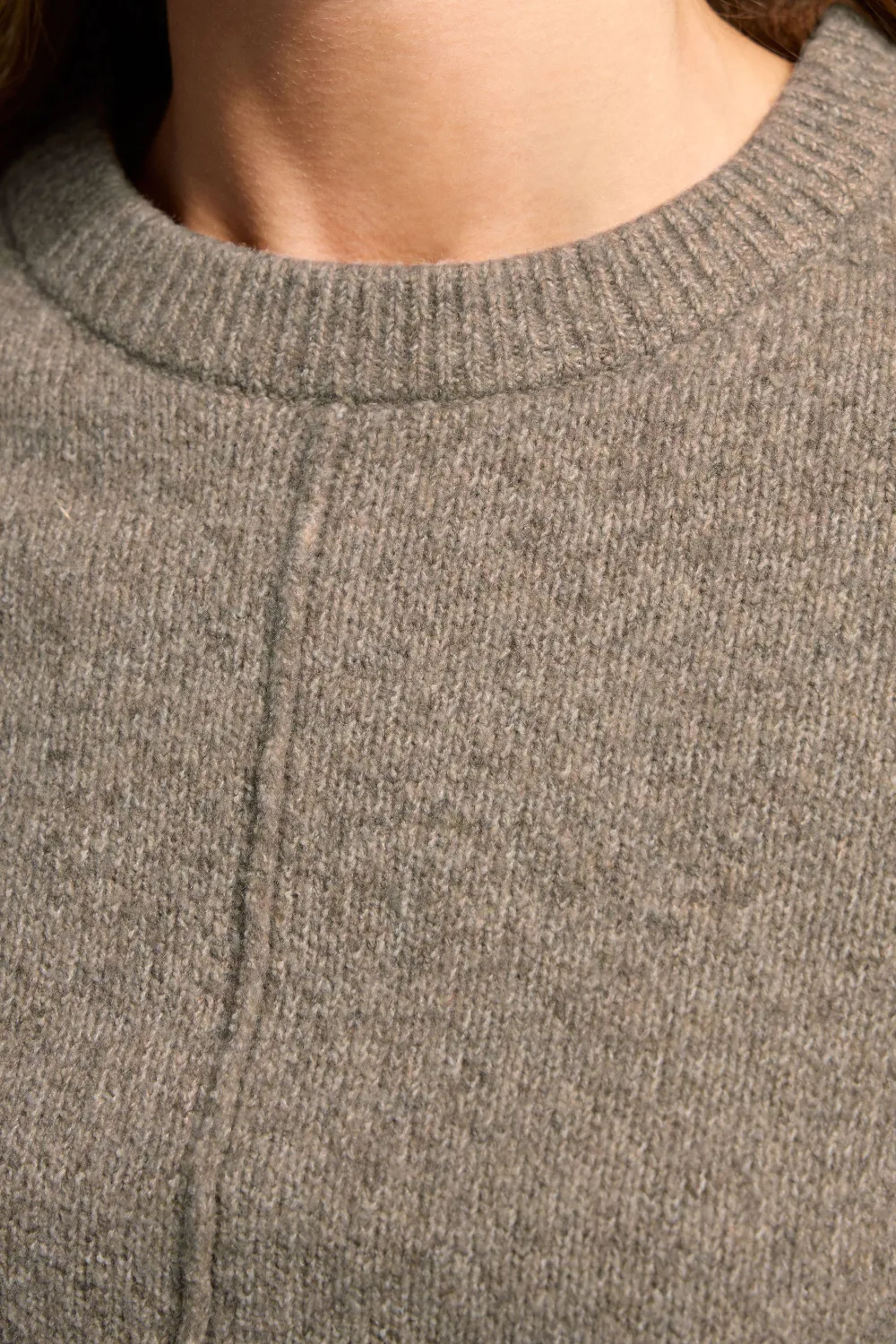 Solid Color Wool Sweater