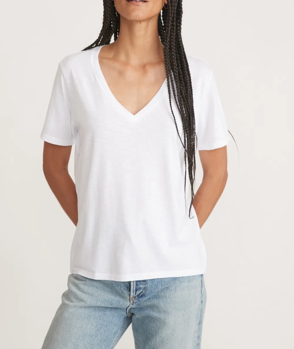 Fit Basic V - Neck Loose Tee