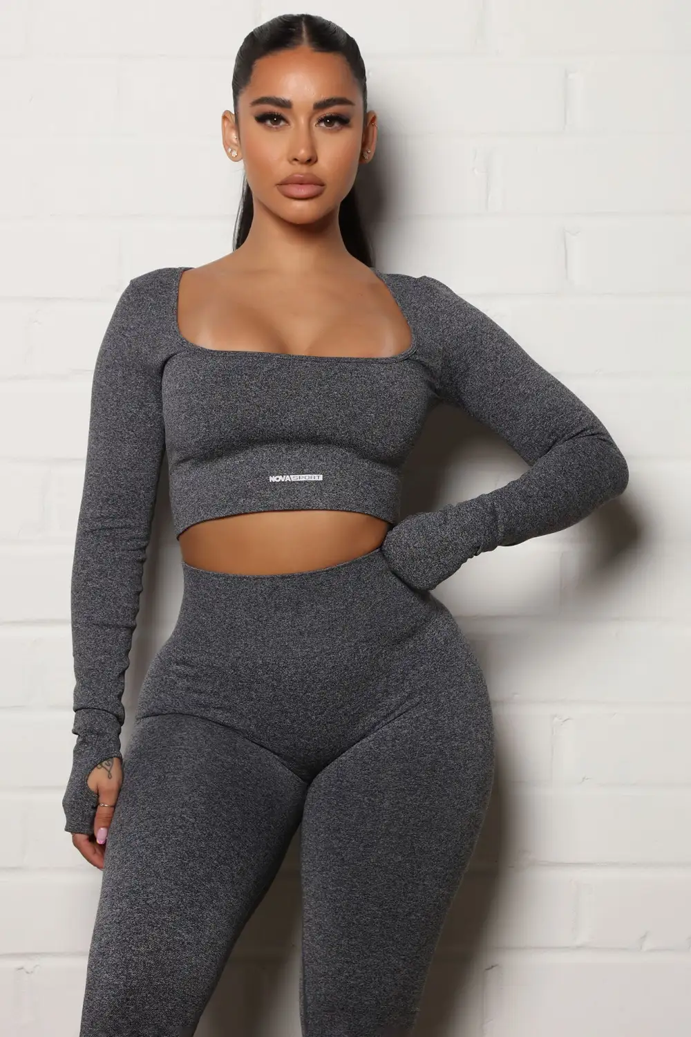 Vital Goddess Long Sleeve In Infinity Seamless - Black