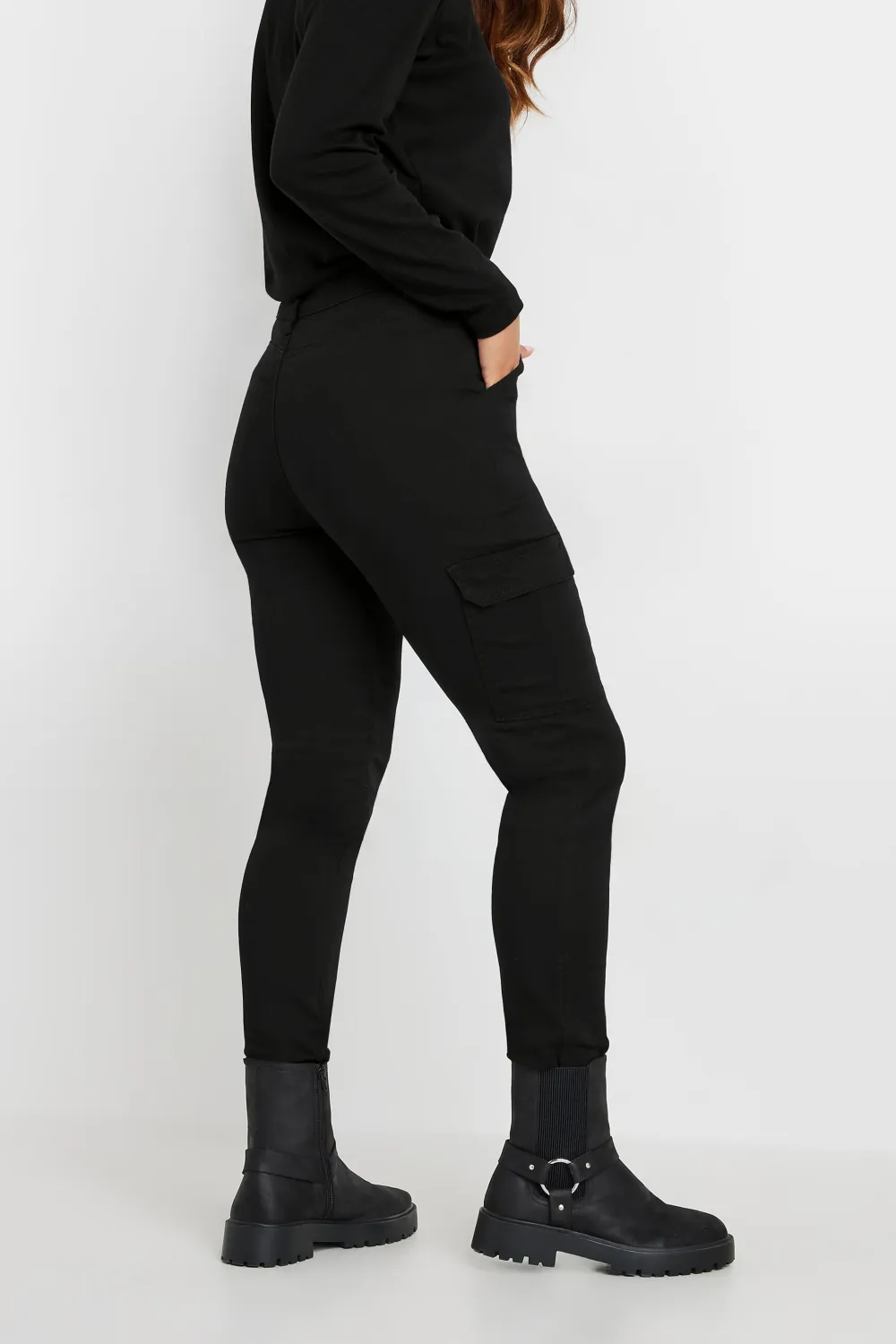 LTS Tall Black Cargo Skinny Jeans