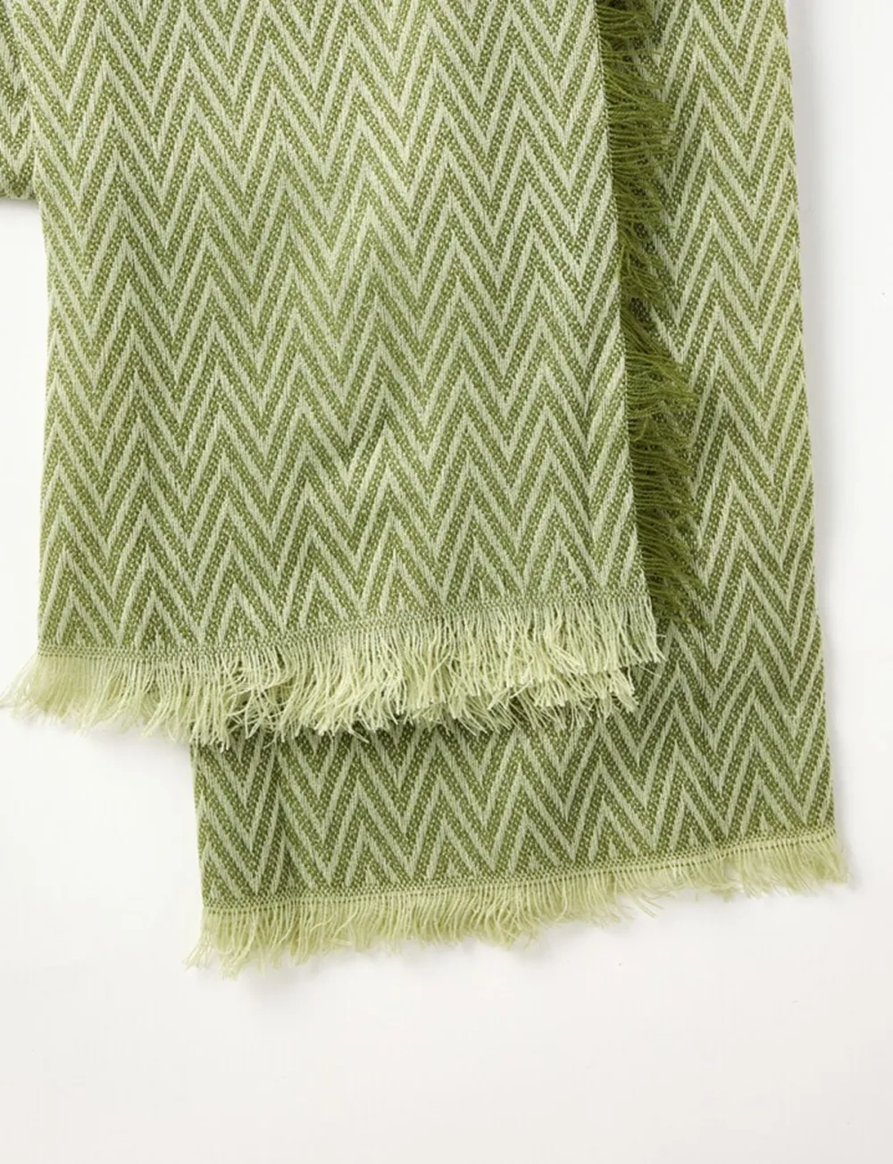 Fresh Green Herringbone Scarf