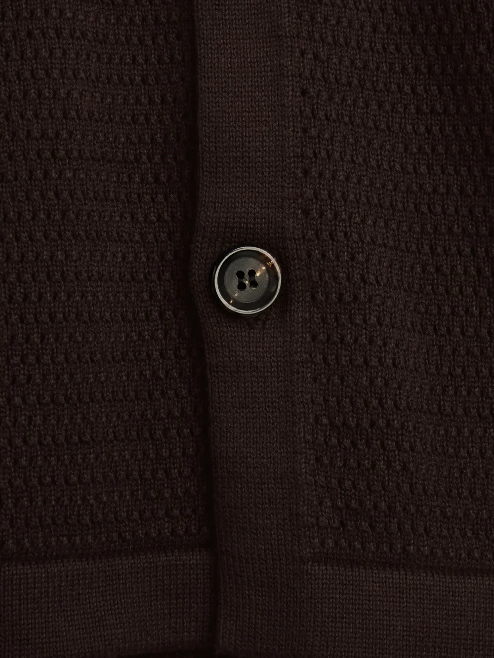 Brown Short Sleeve Knitted Shirt