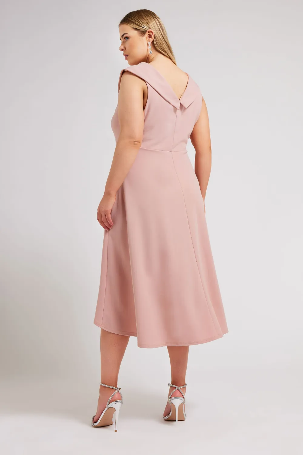 YOURS LONDON Curve Pink Tuxedo Style Dress