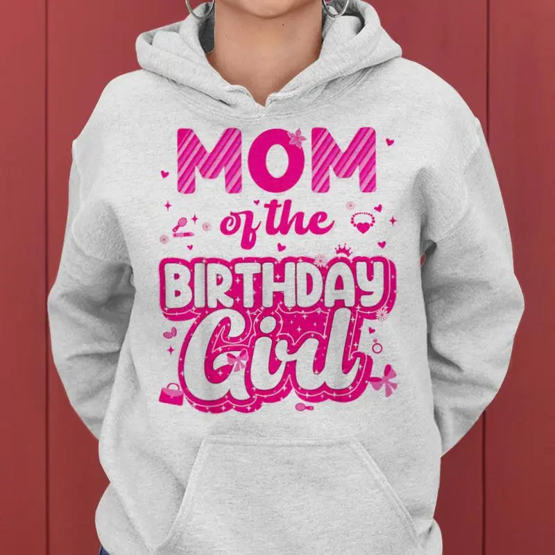 Mom And Dad Birthday Girl Family Matching Party Decorations Women Hoodie