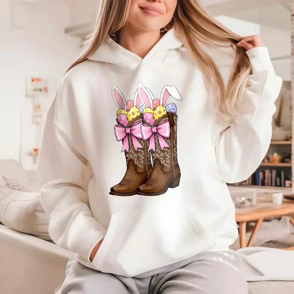 Cowboy Boots Easter Coquette Hoodie