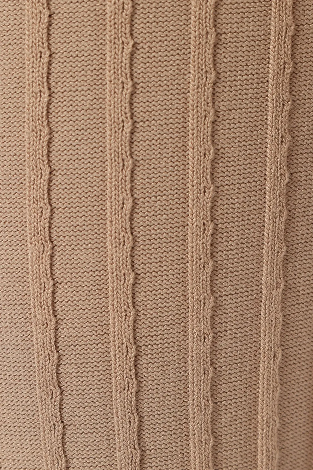 BEIGE VERTICAL STRIPES RIBBED PANT