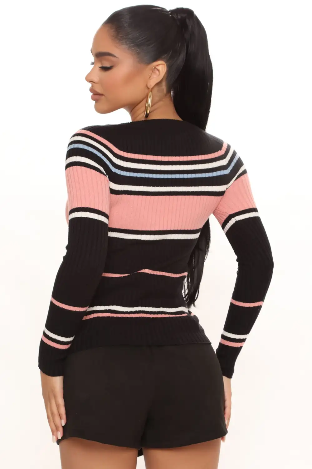 Stripes For Days Sweater - Black/combo