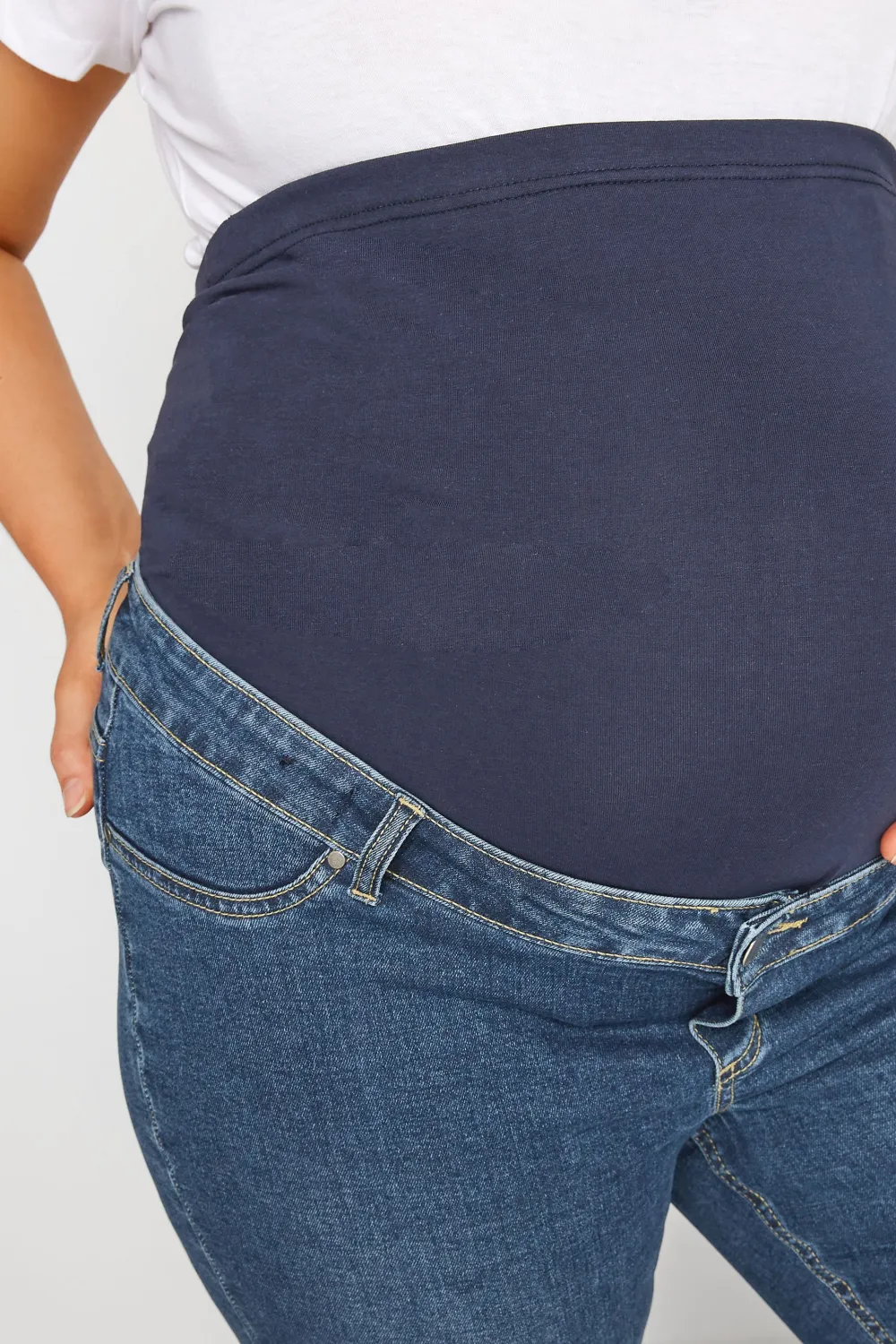 BUMP IT UP MATERNITY Curve Blue Stretch Straight Leg Jeans