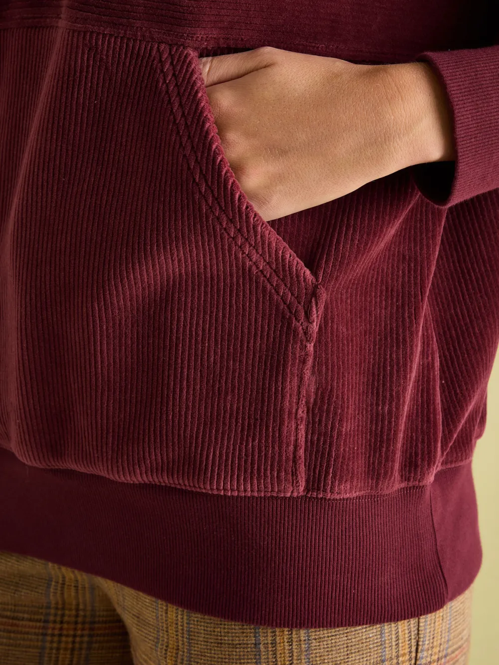 Burgundy Corduroy Sweatshirt
