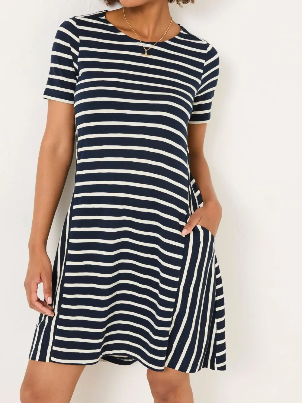 Striped Jersey Casual Dress