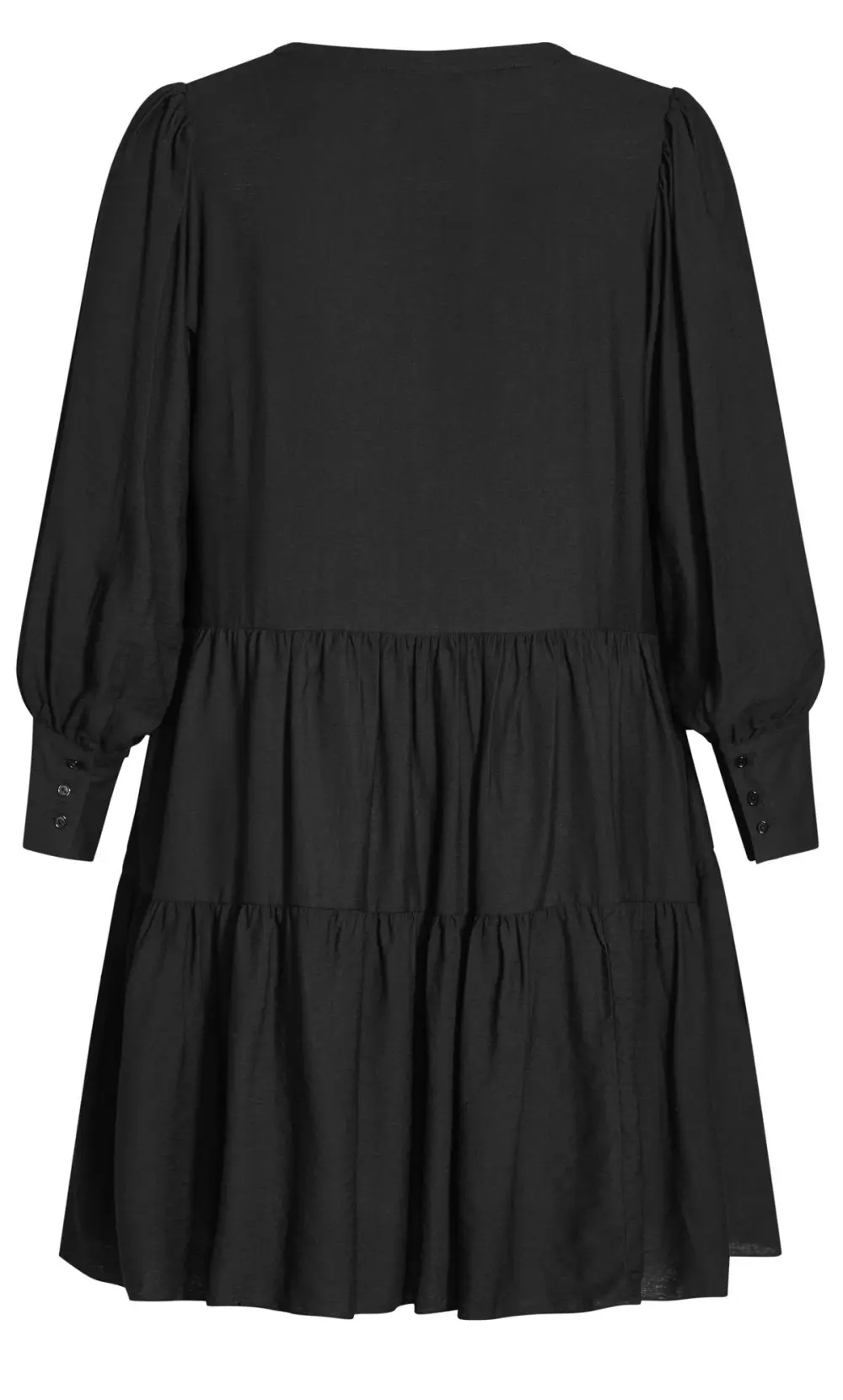 Evans Black Tiered Midi Dress
