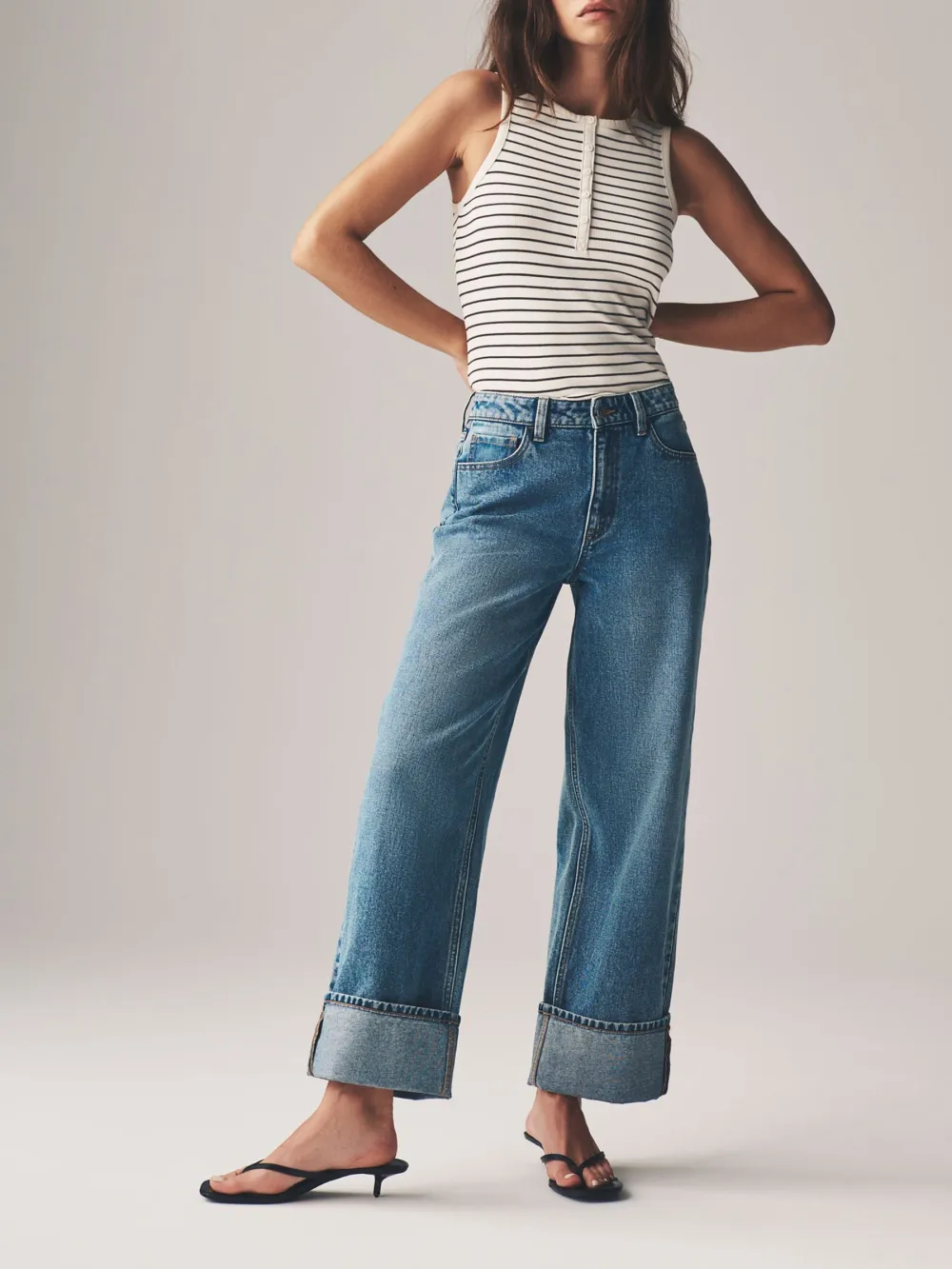 Ribbed Henley Tank Top Set 4 Pieces