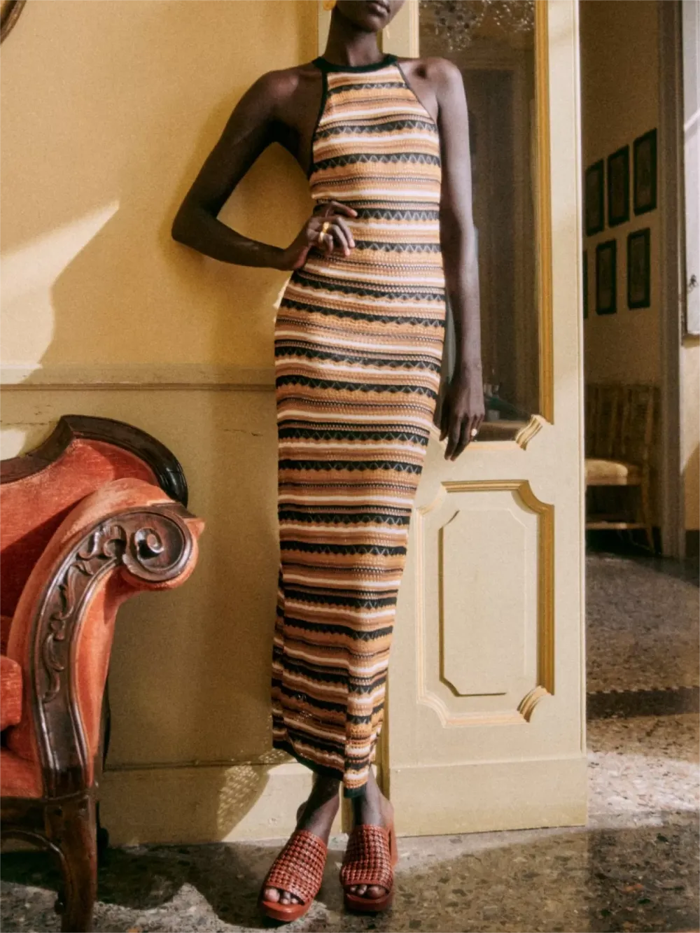 Sleeveless Midi Knit Dress