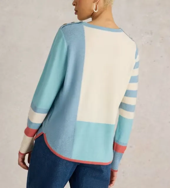 Crew Neck Colourblock Jumper