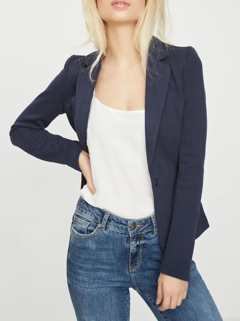 Plain Colored Casual Style Blazer
