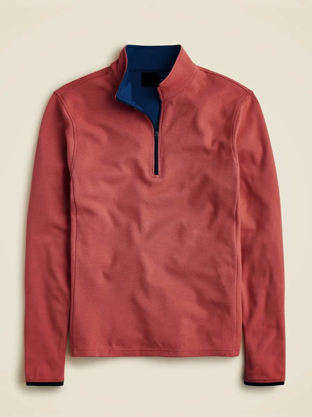 Red Quarter Zip Fleece Lined Sweatshirt