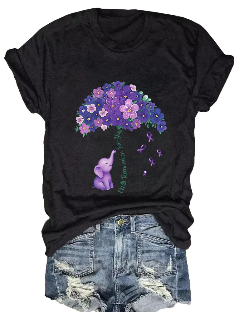 Women'S I Will Remember For You Round-Neck Short-Sleeved T-Shirt