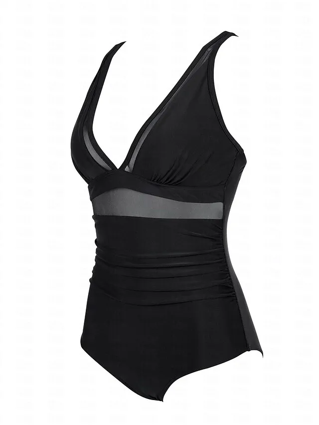 Women's Swimwear Bikini Normal Swimsuit Mesh Patchwork Solid Color Leopard Black White Army Green Khaki Bathing Suits Sexy Beach Wear Holiday